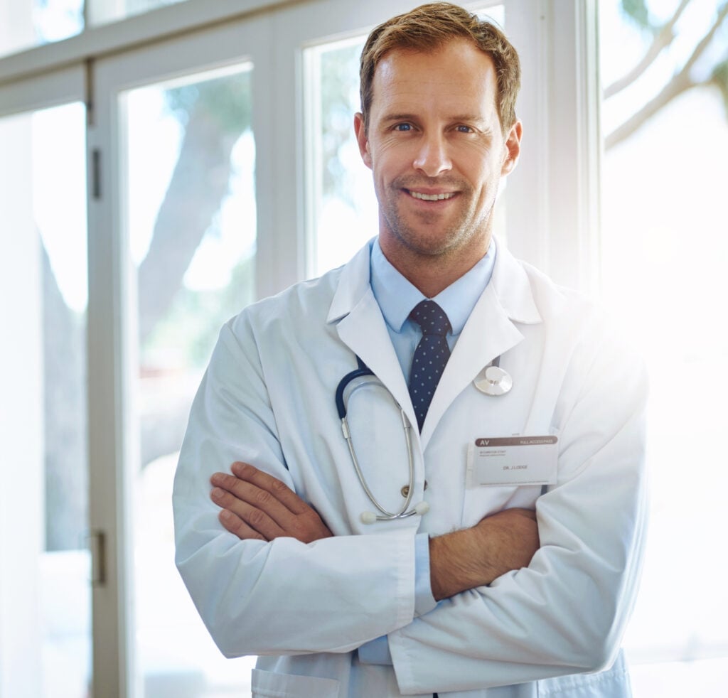 Licensed doctor during a telehealth consultation providing an online doctor's note for work