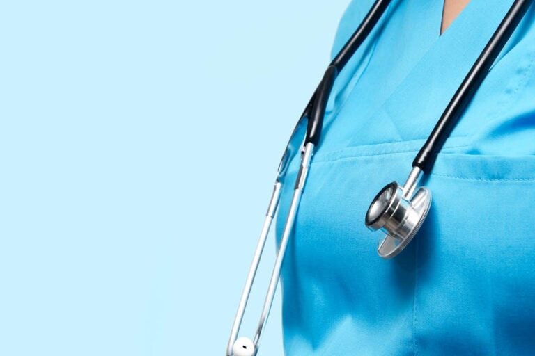 A person with a stethoscope
