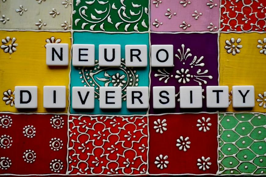 ‘Neurodiversity’ spelled using scrabble tiles
